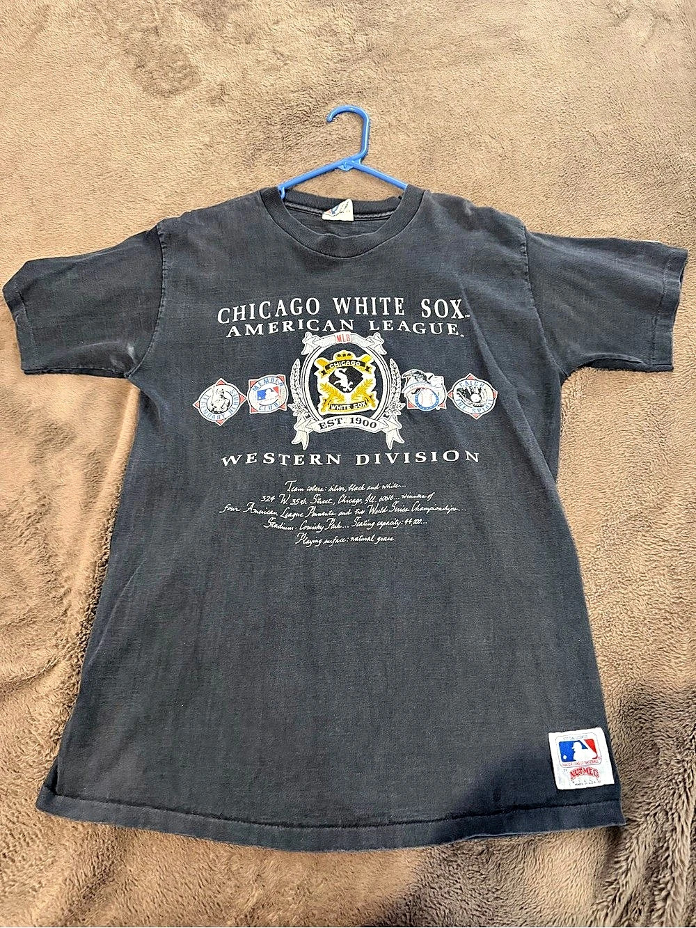 Nutmeg Vintage 1990s Chicago White Sox MLB Graphic T-Shirt Graphic Tee Black